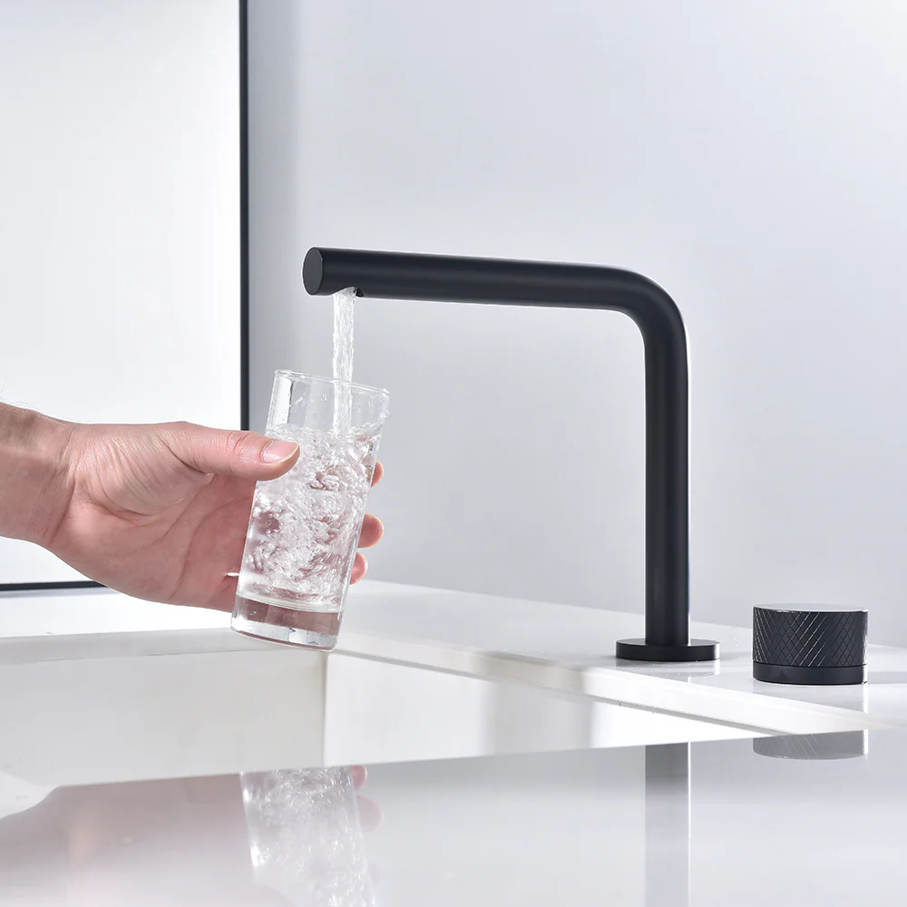Dual Hole Basin Faucet Single Handle Vanity Sink Faucet 360 Degree Swivel Sink Water Faucet - Image 5