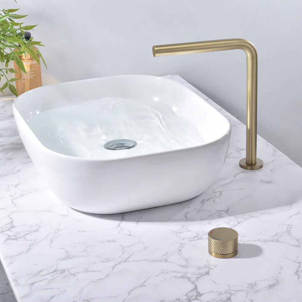 Dual Hole Basin Faucet Single Handle Vanity Sink Faucet 360 Degree Swivel Sink Water Faucet - Image 6