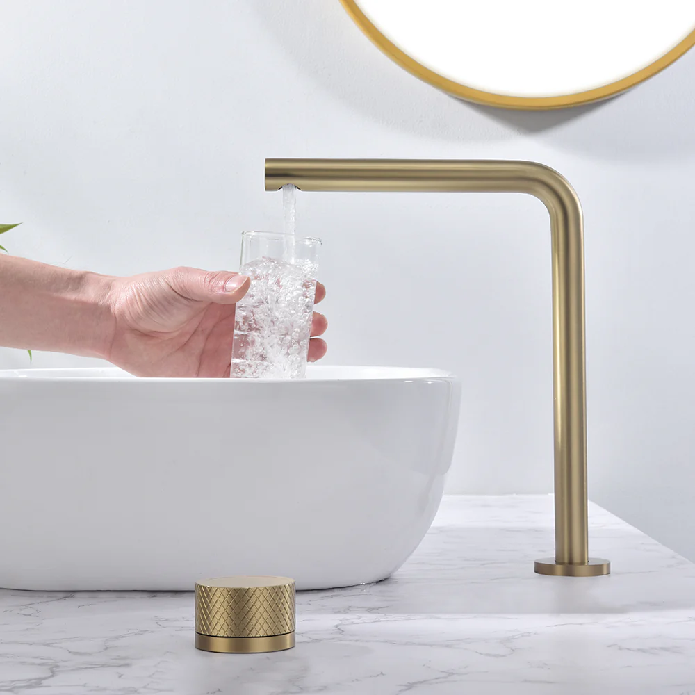 Dual Hole Basin Faucet Single Handle Vanity Sink Faucet 360 Degree Swivel Sink Water Faucet - Image 8