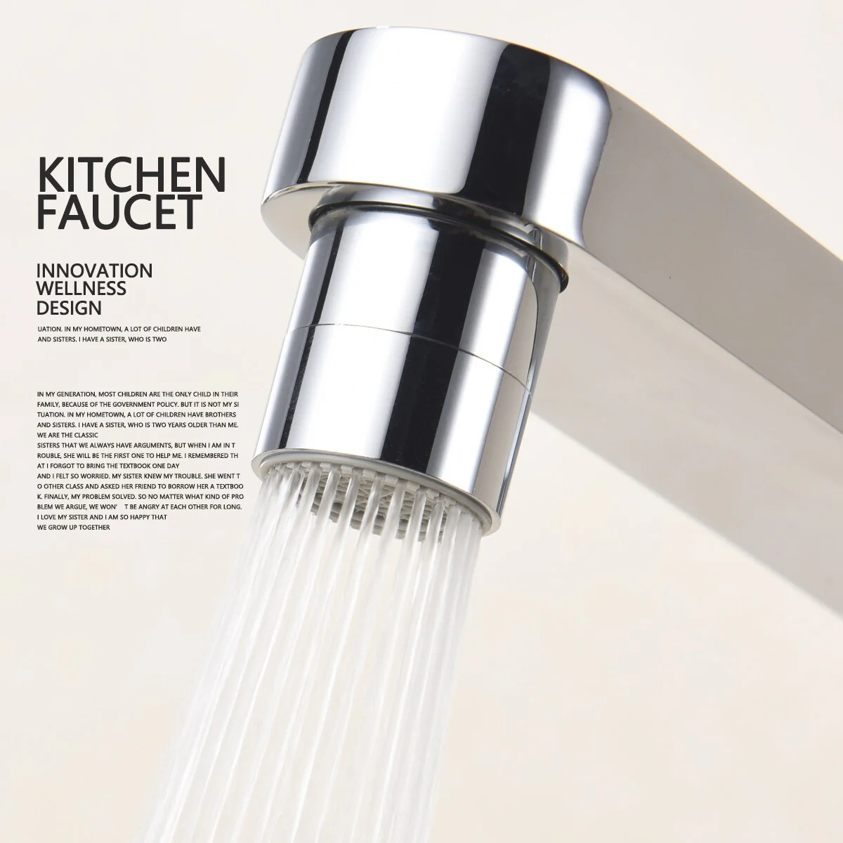 Folding Kitchen Faucet Hot and Cold Kitchen Sink Mixer Brushed Nickel Facing Rotatable Telescopic Faucet - Image 4