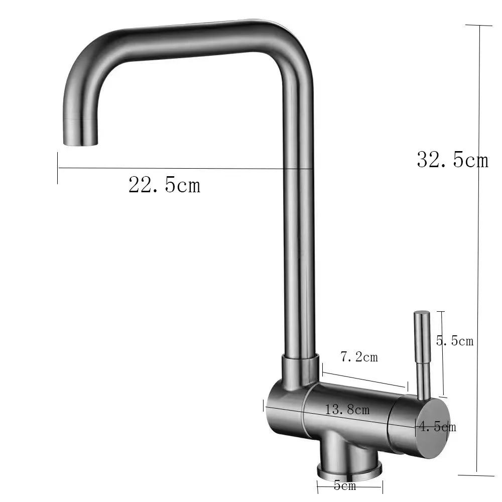 Folding Kitchen Faucet Brushed Nickel Stainless Steel Kitchen Faucet 360 Degree Swivel Single Handle Kitchen Sink Faucet - Image 7