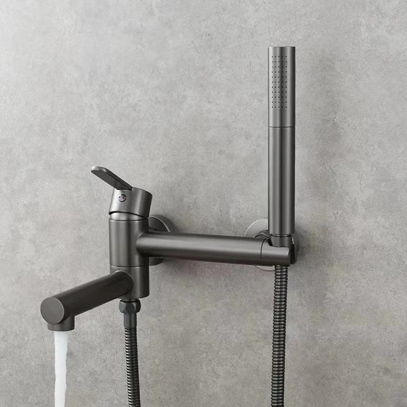 Brass Bathtub Faucet Set Bathroom Wall Mounted Bathtub Faucet with Bidet Sprayer for Showering - Image 10