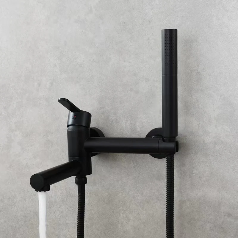 Brass Bathtub Faucet Set Bathroom Wall Mounted Bathtub Faucet with Bidet Sprayer for Showering - Image 11