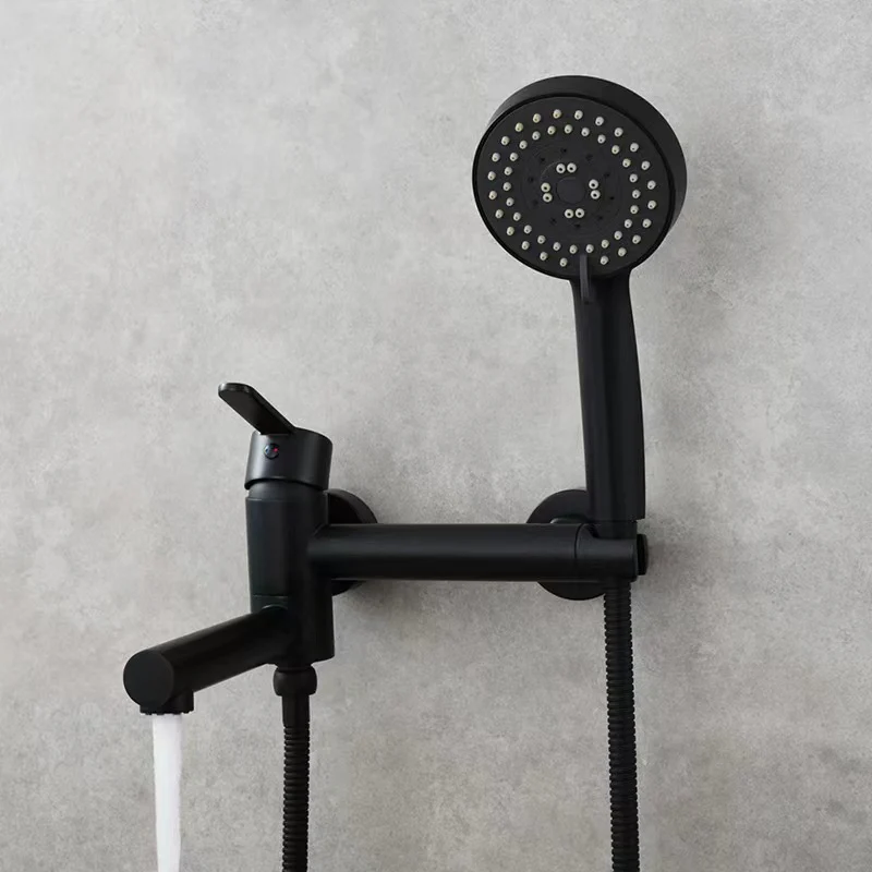 Brass Bathtub Faucet Set Bathroom Wall Mounted Bathtub Faucet with Bidet Sprayer for Showering - Image 13