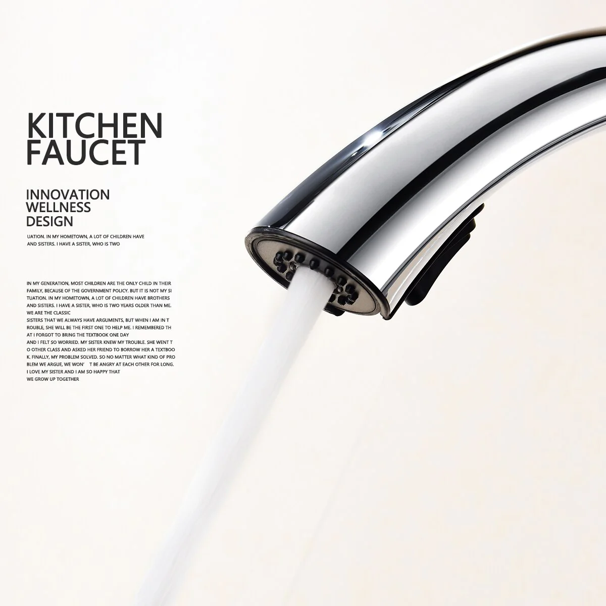 Brass Brushed Chrome Pull-Out Kitchen Faucets with Concealed 360 Degree Rotating Sprayer Deck Mounted Kitchen Tap - Image 4
