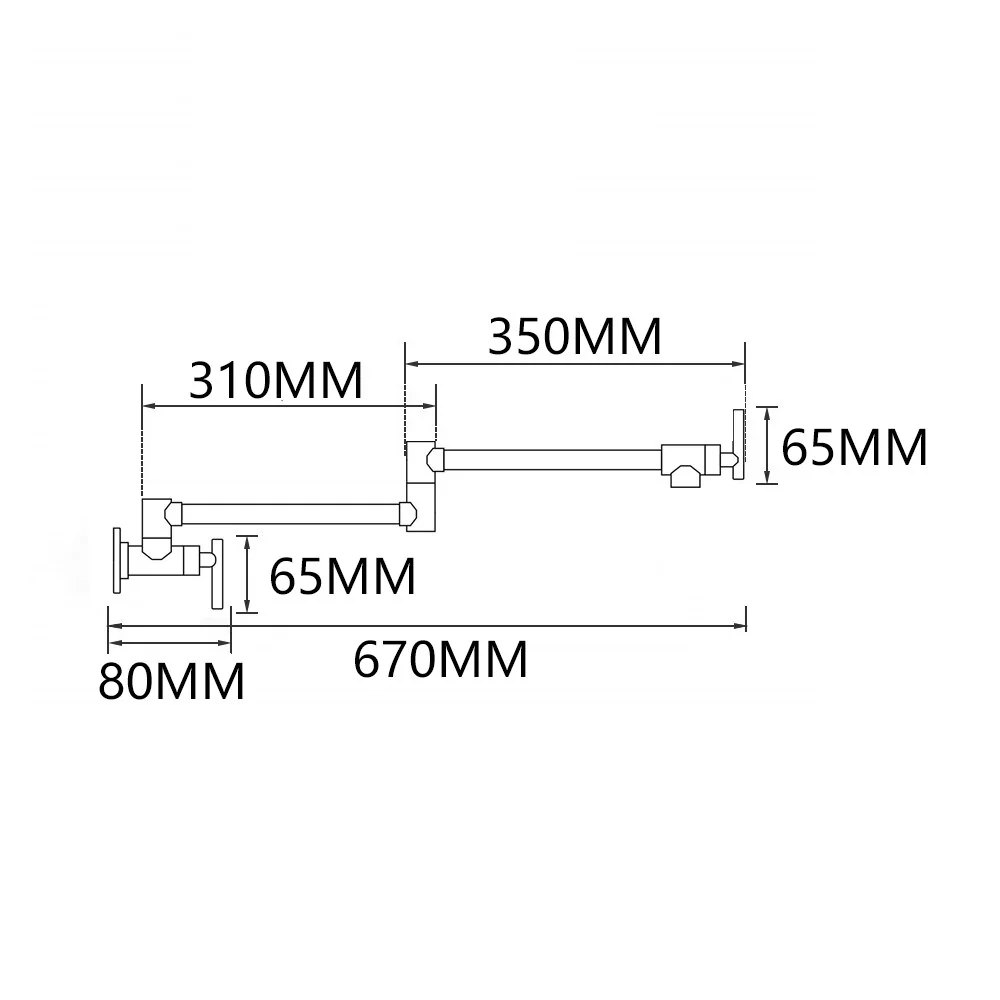 Brass Double Switch Folding Faucet Advanced Rotating Kitchen Faucet Wall Mounted Cold Water Tap - Image 6
