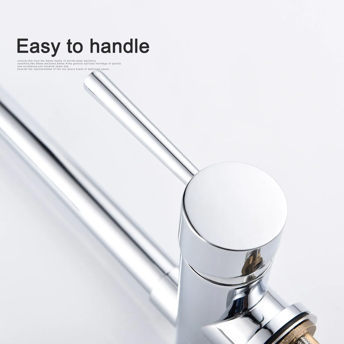 Brass Kitchen Tap Copper Rotating Folding Faucet Brushed Nickel Under Mounted Kitchen Sink Faucet - Image 5