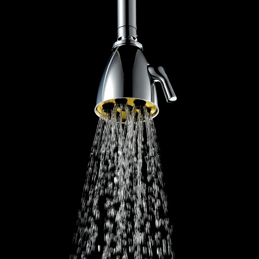 Brass Chrome Rain Shower Head Wall Mounted High Pressure Shower Head Rainfall 2 Jets Shower Head - Image 3