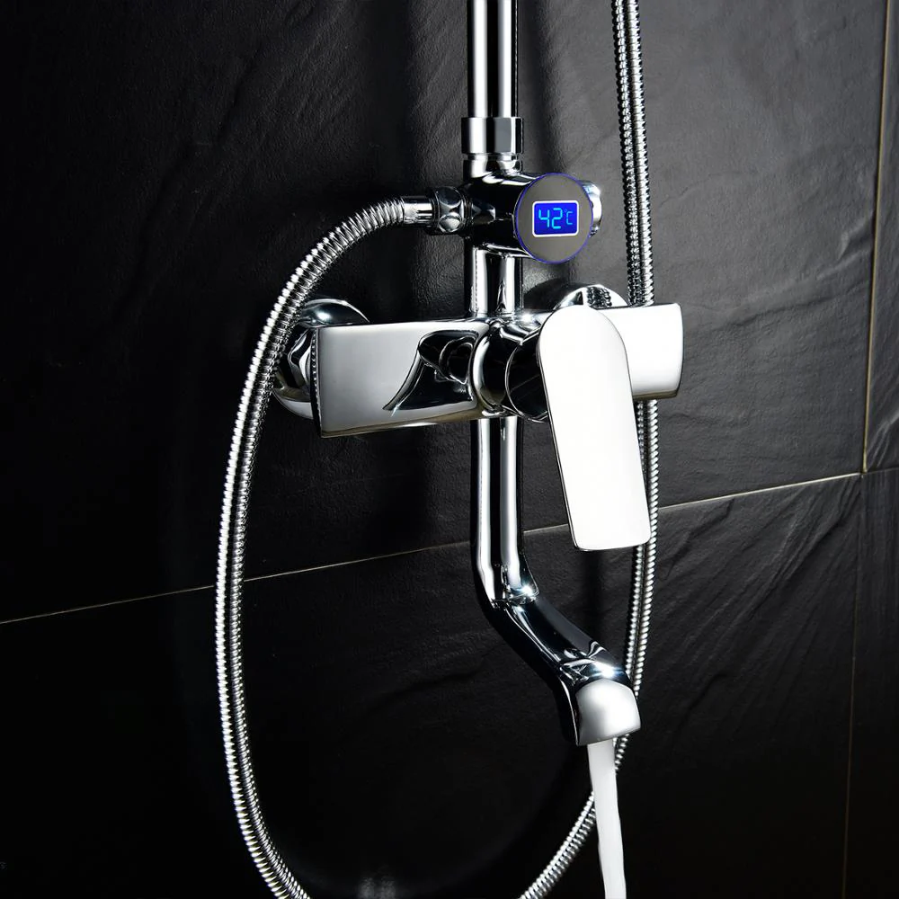 Stainless Steel Chrome Bathroom Faucet With LED Digital Display No need Battery Shower Mixer For Bathroom Washroom - Image 5