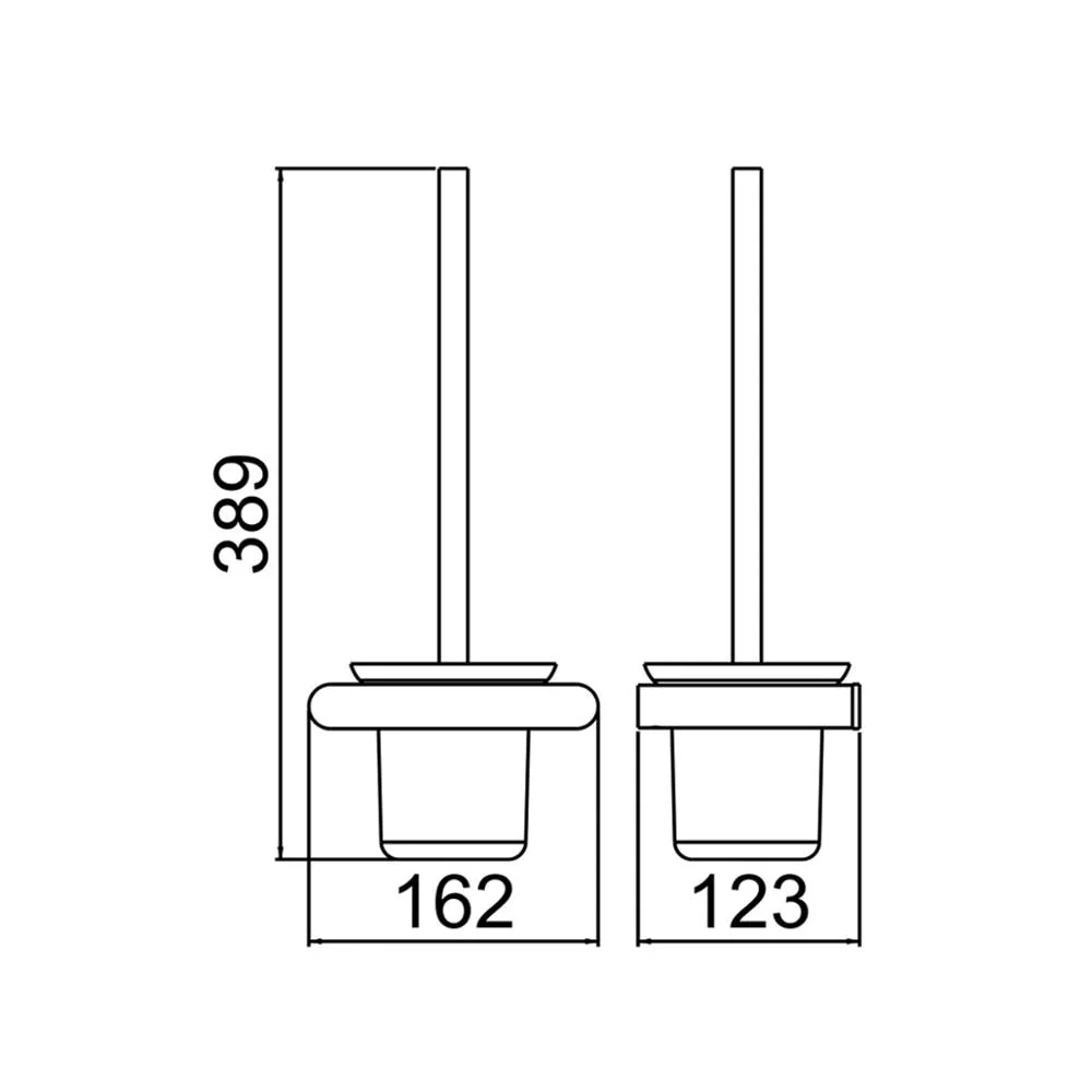 Wall Mounted Drilling Black Toilet Brush Holder With The Toilet Brush Bathroom Accessories - Image 6