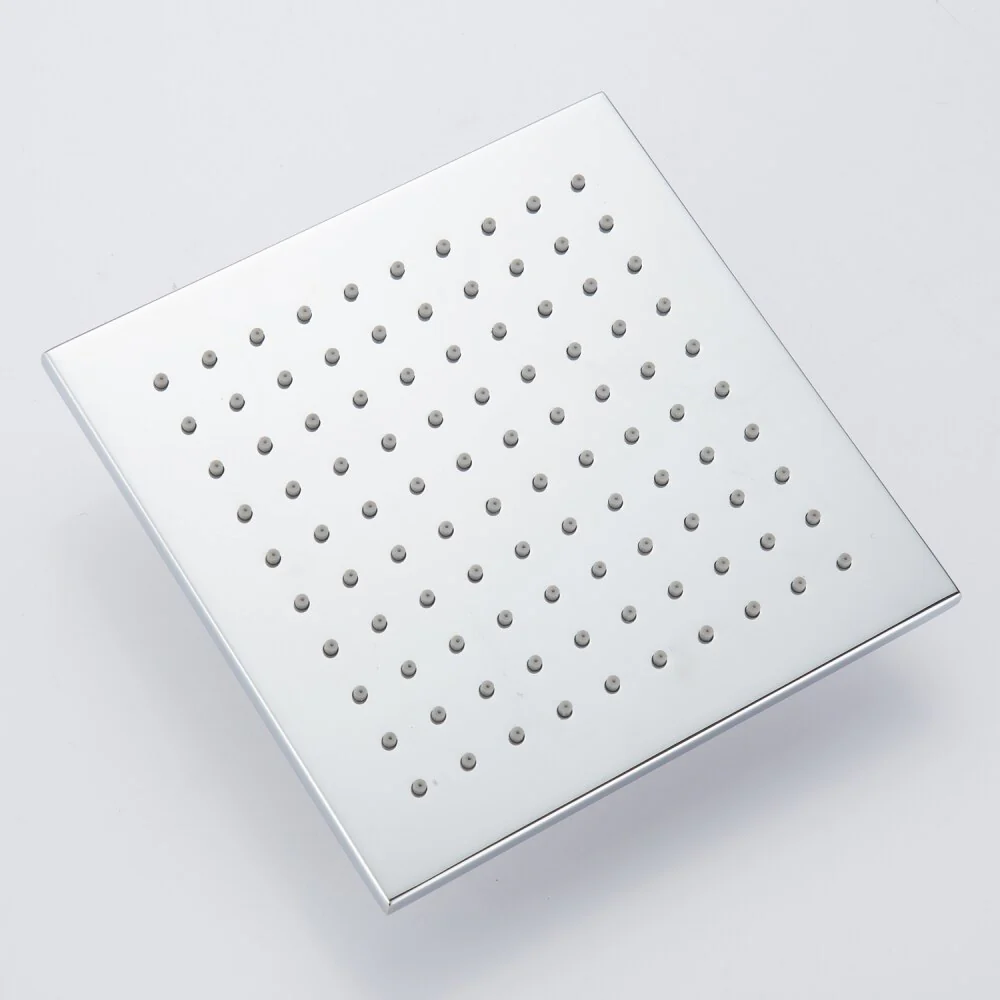 Brass Chrome 8 Inches Square Rain Shower Head Pressurized Shower Head Powerful Spray Top Shower With Silicone - Image 4
