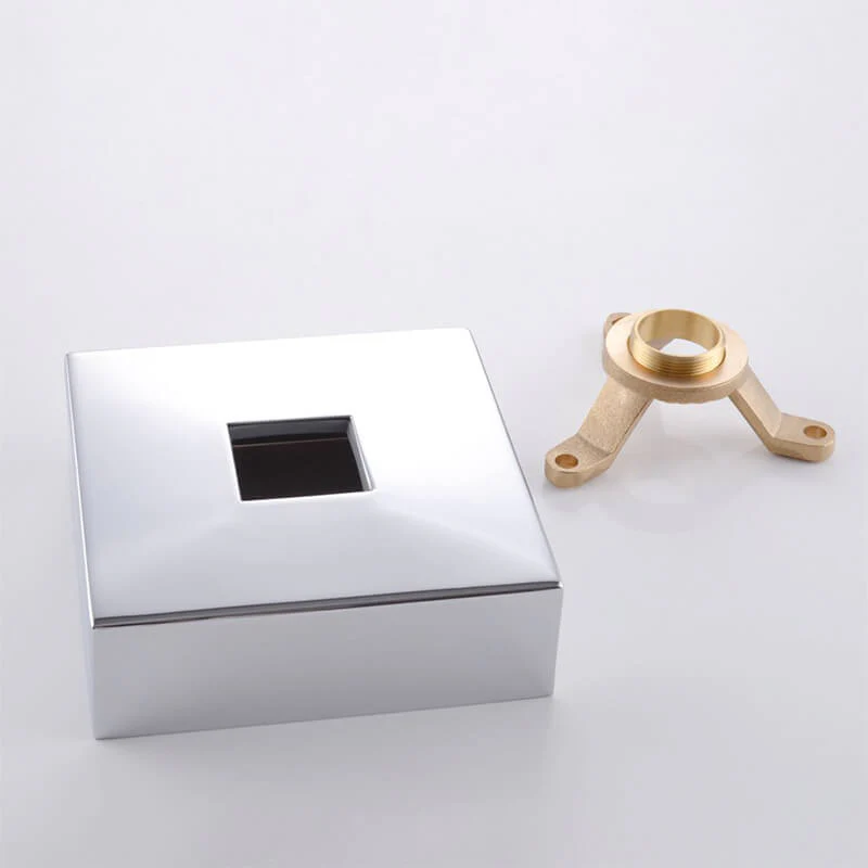 Freestanding Bathtub Faucet | Tub Filler Floor Mounted Brass Bathtub Faucet | Bathtub Faucet Single Handle With Handheld Shower Chrome Plating - Image 5
