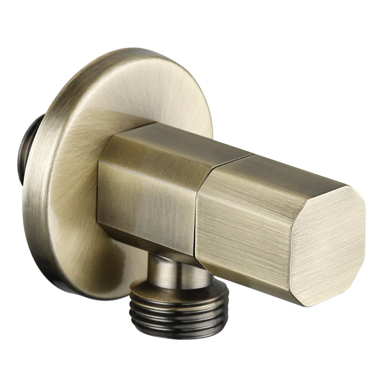 Gold Angle Valve Copper Gold Plated Triangle Valve General Bathroom Valve Water Stop Valve Toilet Triangle - Image 4
