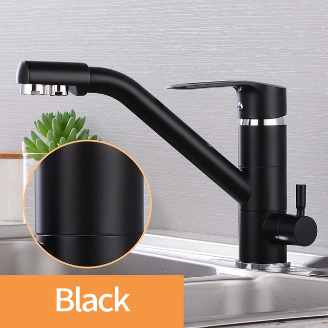 Kitchen Faucet Filter Water Swivel Drinking Faucet Dual Spout Purifier Kitchen Faucets Vessel Sink Mixer Tap Hot and Cold - Image 6
