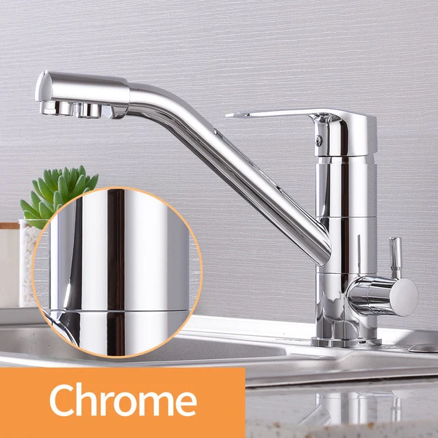 Kitchen Faucet Filter Water Swivel Drinking Faucet Dual Spout Purifier Kitchen Faucets Vessel Sink Mixer Tap Hot and Cold - Image 7