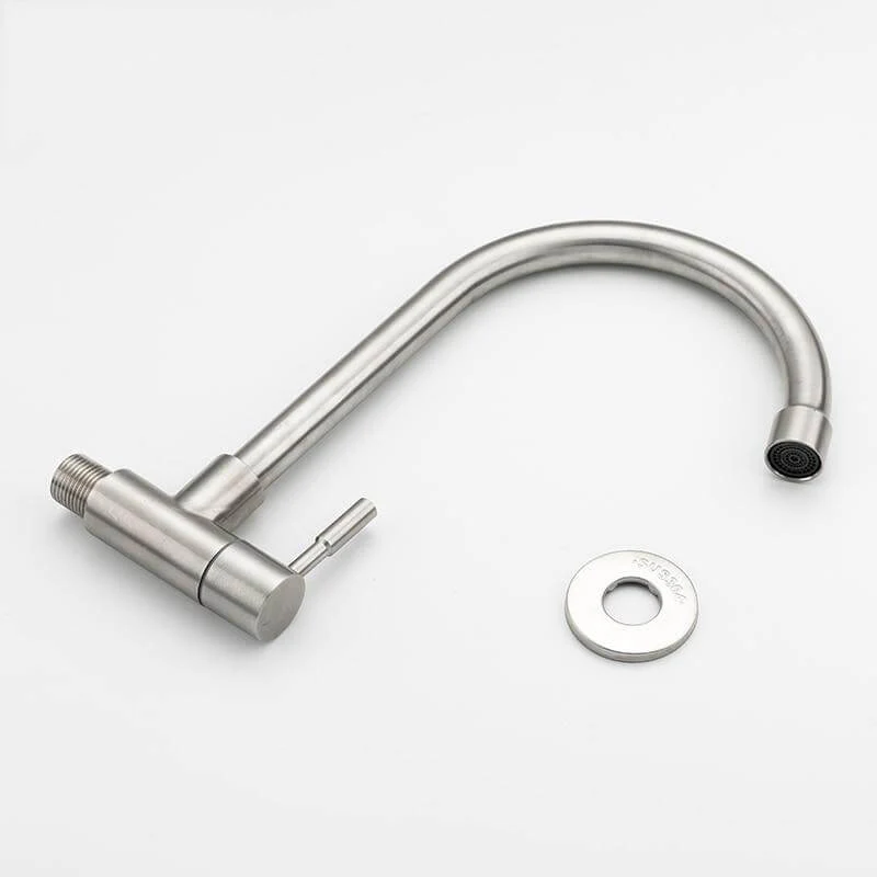Kitchen Faucet Mixers Sink Tap Wall Mounted Single Cold Water Flexible 304 Stainless Steel Kitchen Tap Accessories - Image 3