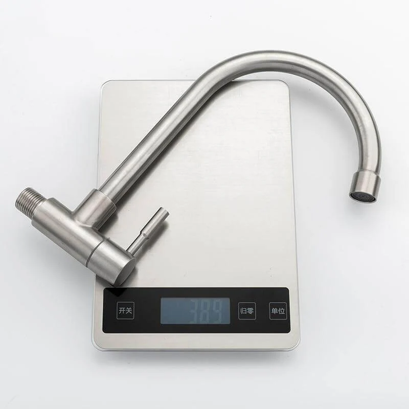 Kitchen Faucet Mixers Sink Tap Wall Mounted Single Cold Water Flexible 304 Stainless Steel Kitchen Tap Accessories - Image 5
