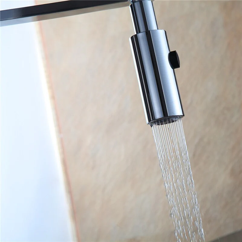 Kitchen Faucet Newly Design 360 Swivel Solid Brass Single Handle Mixer Sink Tap Chrome Hot and Cold Water Kitchen Faucet - Image 4