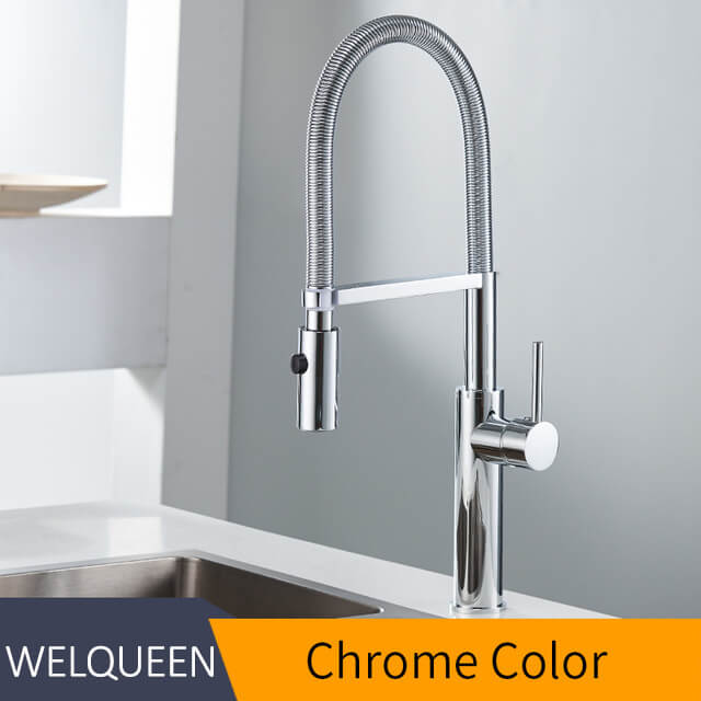 Kitchen Faucet Newly Design 360 Swivel Solid Brass Single Handle Mixer Sink Tap Chrome Hot and Cold Water Kitchen Faucet - Image 7