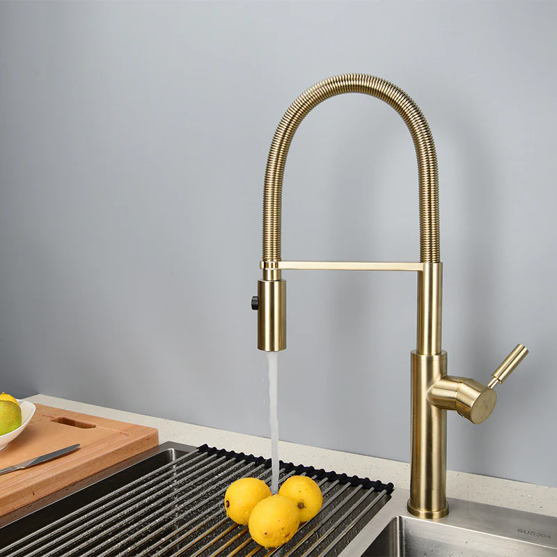 Kitchen Faucet Newly Design 360 Swivel Solid Brass Single Handle Mixer Sink Tap Chrome Hot and Cold Water Kitchen Faucet - Image 9