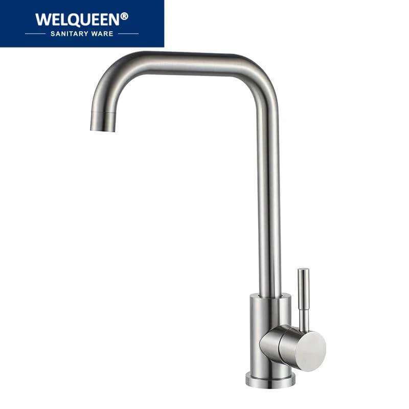 Kitchen Faucet Stainless Steel Single Handle Single Hole Tap Brushed Kitchen Mixer Kitchen Faucets Taps - Image 2