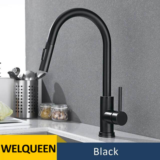 Kitchen Faucets Brass Pull-Out Faucet Cold&Hot Water Single Handle Single Hole Kitchen Mixer Tap Two Water Outlet Modes - Image 8