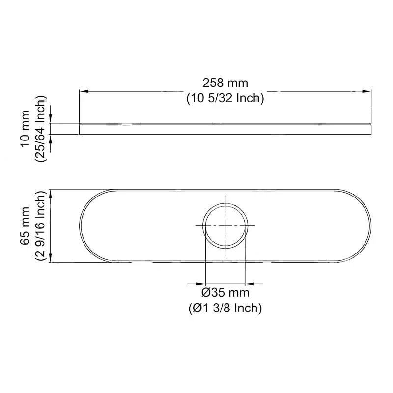 Kitchen Sink Faucet Hole Cover | Deck Plate Escutcheon Solid Stainless Steel Chrome Finished - Image 10