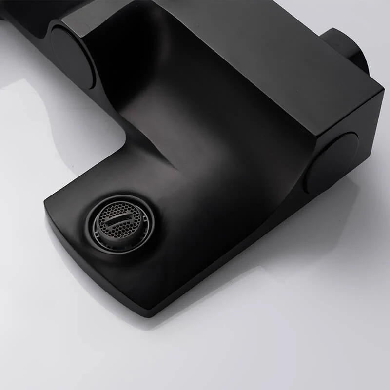 Matte Black Shower Column Set Faucet Rainfall Bathroom Shower Mixer Tap Brass Bath Shower Column In Wall Shower Faucet - Image 14