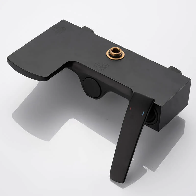 Matte Black Shower Column Set Faucet Rainfall Bathroom Shower Mixer Tap Brass Bath Shower Column In Wall Shower Faucet - Image 15