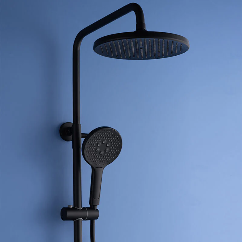 Matte Black Shower Column Set Faucet Rainfall Bathroom Shower Mixer Tap Brass Bath Shower Column In Wall Shower Faucet - Image 5