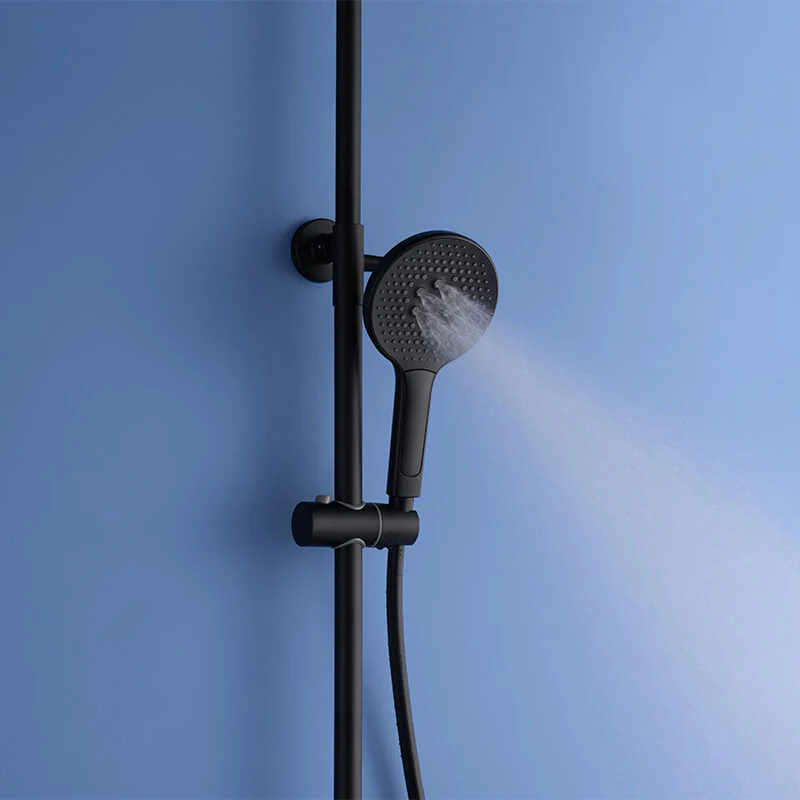 Matte Black Shower Column Set Faucet Rainfall Bathroom Shower Mixer Tap Brass Bath Shower Column In Wall Shower Faucet - Image 7