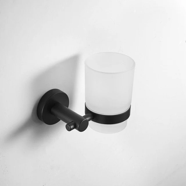 Modern Bathroom Black Hardware Set 304 Stainless Steel Towel Rack Paper Towel Holder Towel Bar Hook - Image 11