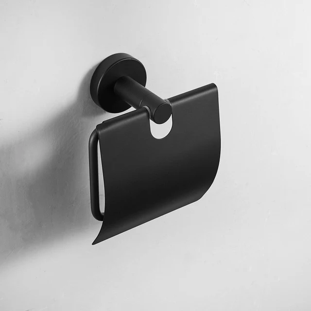 Modern Bathroom Black Hardware Set 304 Stainless Steel Towel Rack Paper Towel Holder Towel Bar Hook - Image 13
