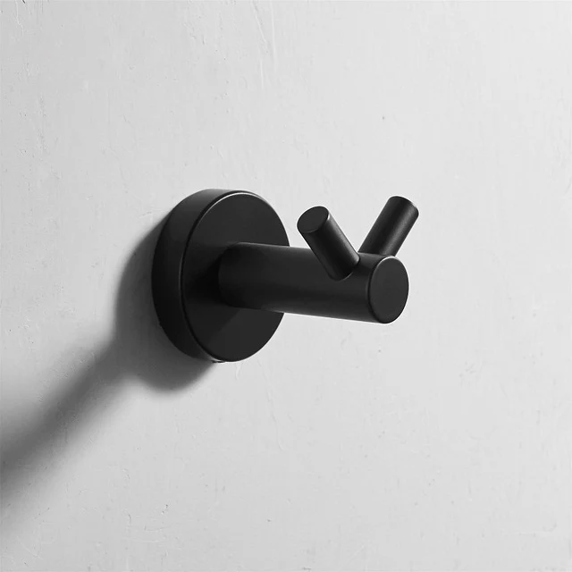 Modern Bathroom Black Hardware Set 304 Stainless Steel Towel Rack Paper Towel Holder Towel Bar Hook - Image 4