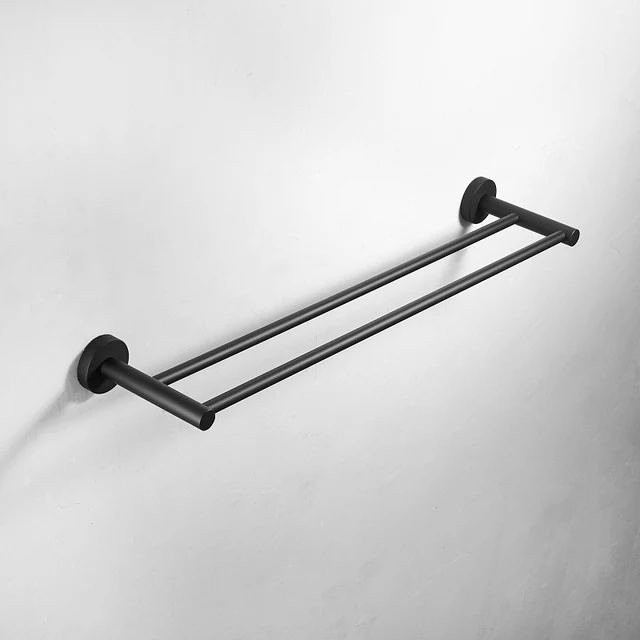 Modern Bathroom Black Hardware Set 304 Stainless Steel Towel Rack Paper Towel Holder Towel Bar Hook - Image 6
