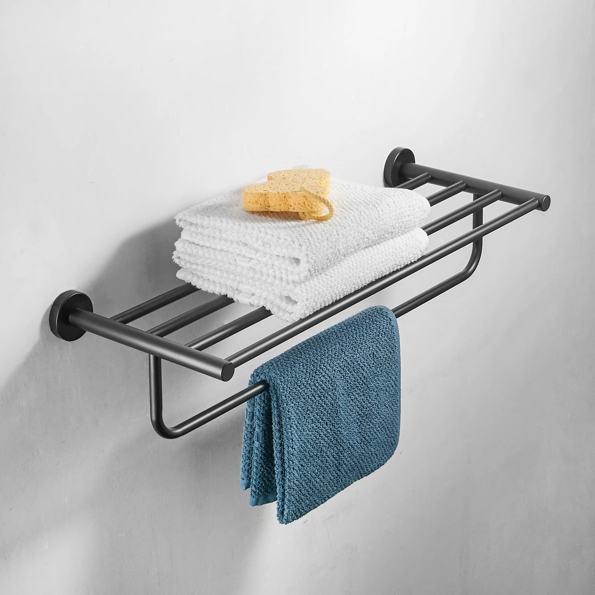 Modern Bathroom Black Hardware Set 304 Stainless Steel Towel Rack Paper Towel Holder Towel Bar Hook - Image 7