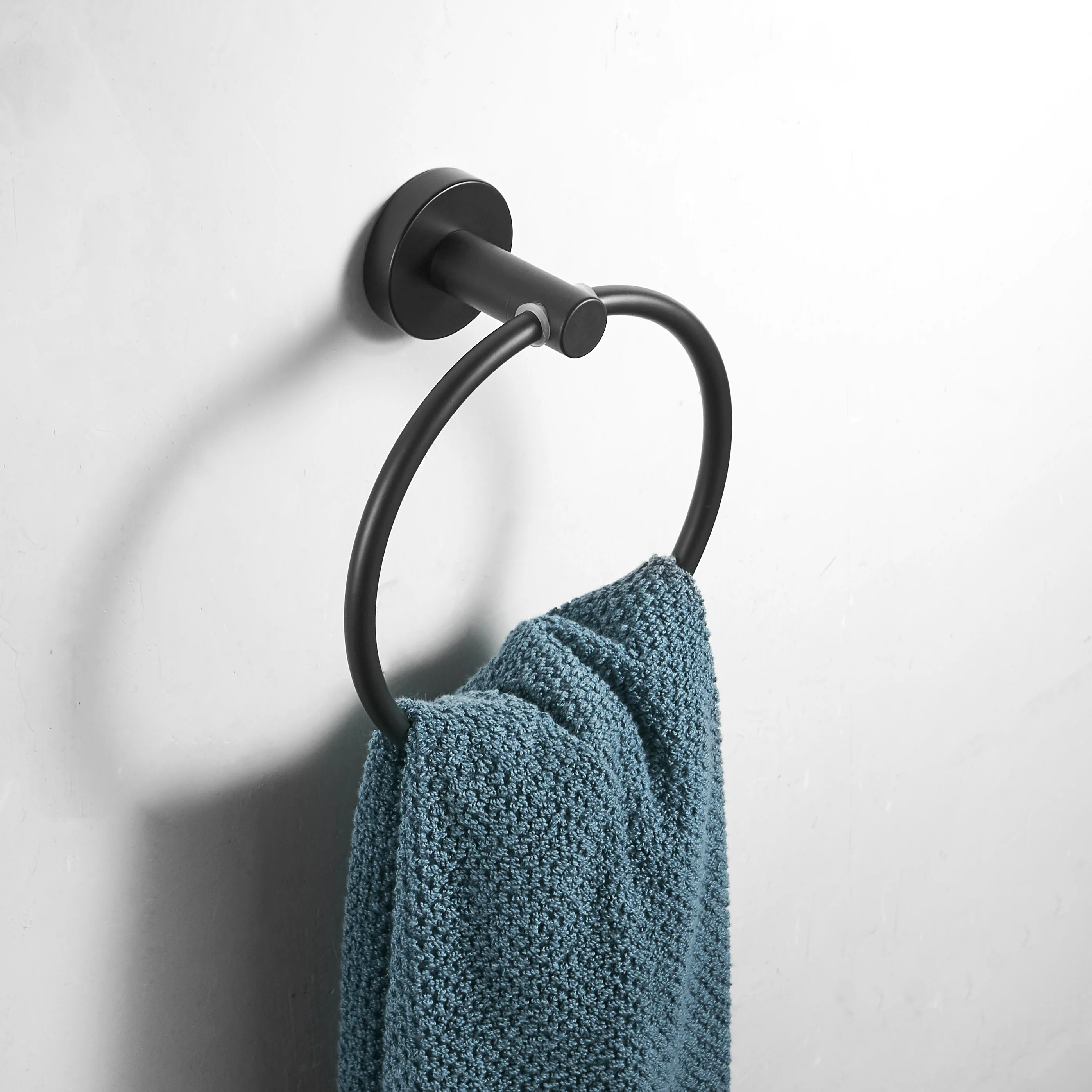 Modern Bathroom Black Hardware Set 304 Stainless Steel Towel Rack Paper Towel Holder Towel Bar Hook - Image 9