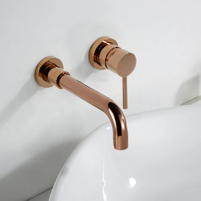 Modern Brass Wall Basin Mixer Taps | Bathroom Sink Faucet With 5 Colors | Swivel Spout Bath With Single Lever In Matt Black - Image 4