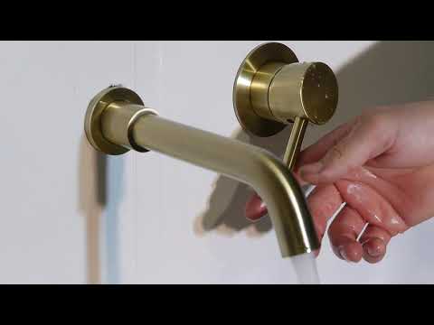 Modern Brass Wall Basin Mixer Taps | Bathroom Sink Faucet With 5 Colors | Swivel Spout Bath With Single Lever In Matt Black - Image 6