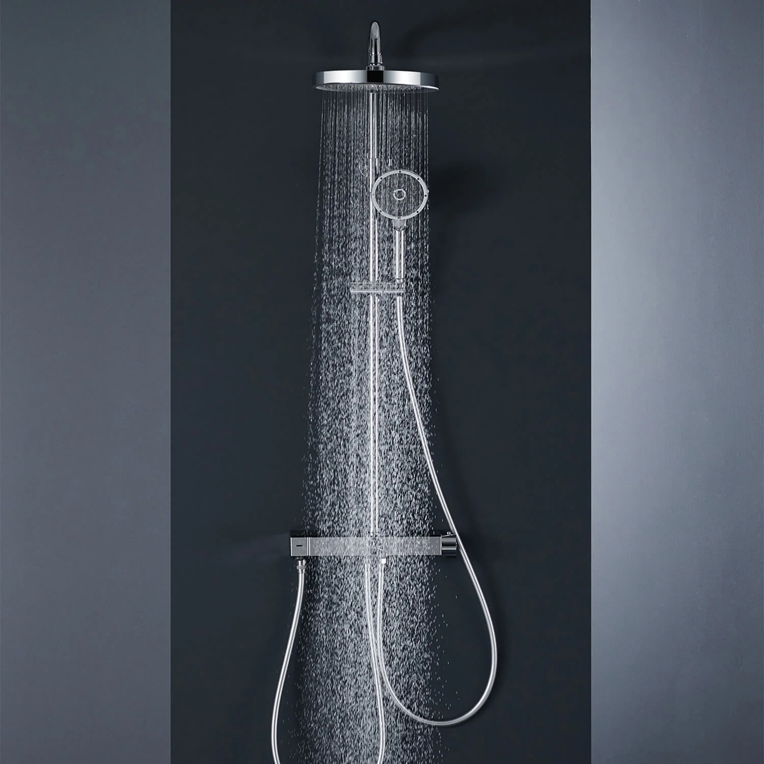 Multifunction Shower Column Set with Bidet Sprayer Bathroom Shower Faucet Set 10 inch Shower Head - Image 3