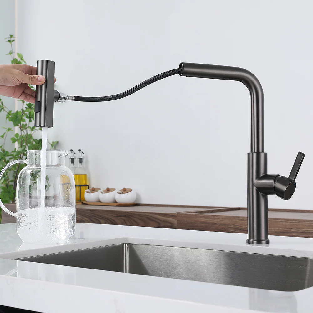 Multifunctional Pull-Out Waterfall Kitchen Faucets Rotatable Kitchen Sink Water Tap - Image 11