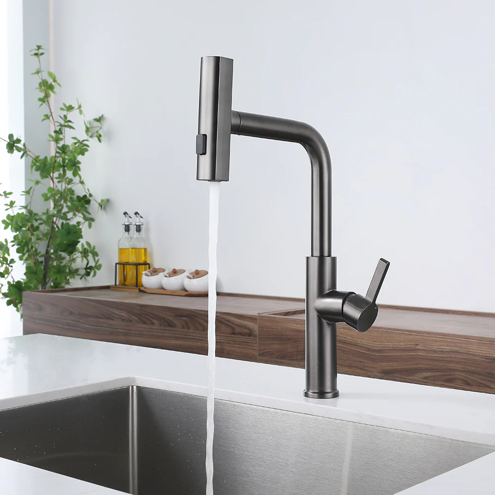 Multifunctional Pull-Out Waterfall Kitchen Faucets Rotatable Kitchen Sink Water Tap - Image 9