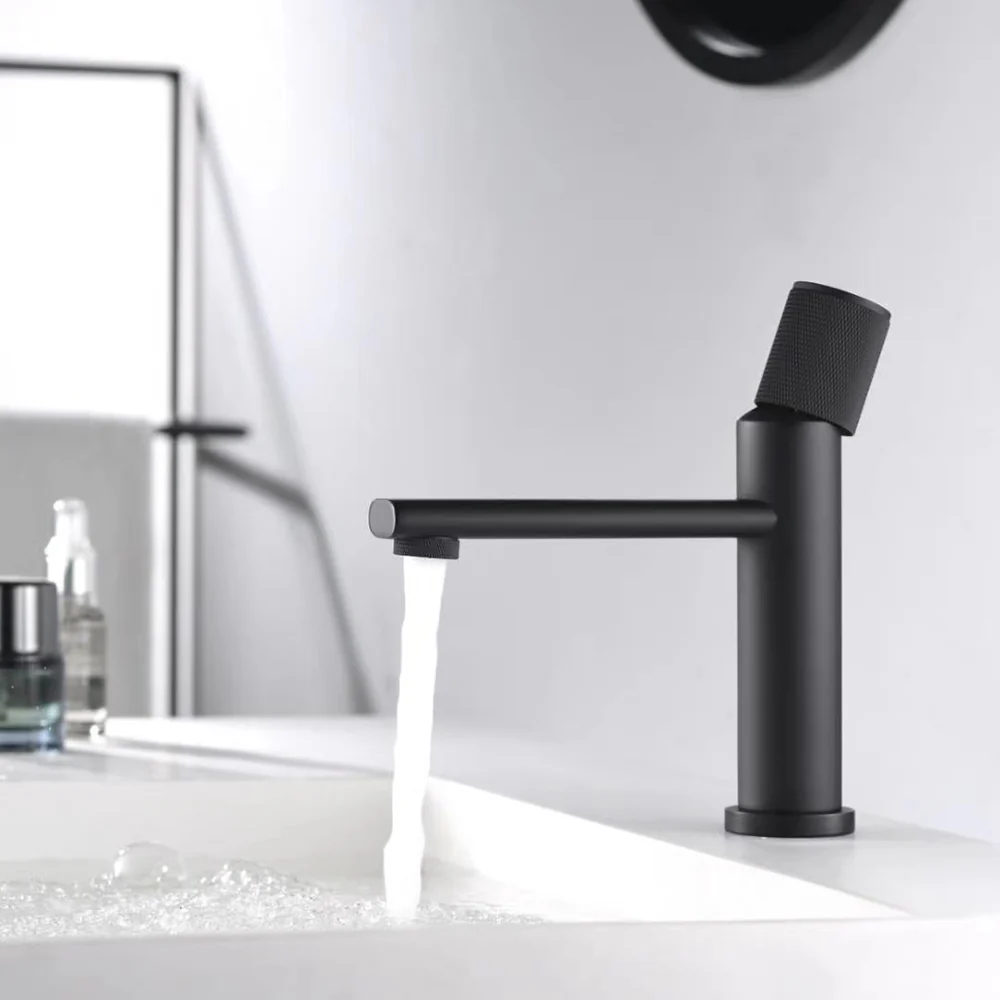 New Basin Faucets Chrome Brass Bathroom Sink Faucet Key Push-Button Style Brush Gold Hot and Cold Water Tap - Image 15