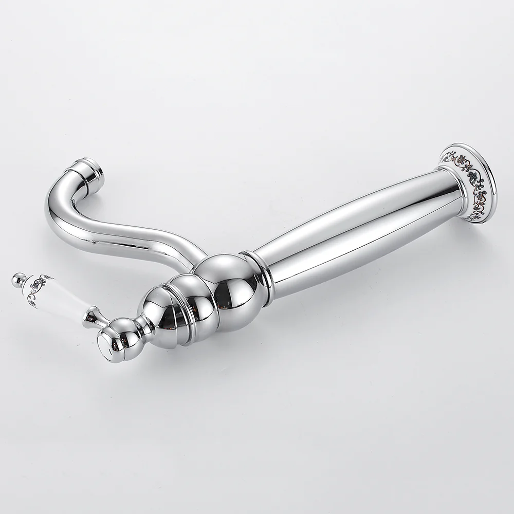 New Deck Bathroom Basin Sink Mixer Tap Polished Antique/Black Faucet Waterfall Faucet Bathroom Faucet - Image 8