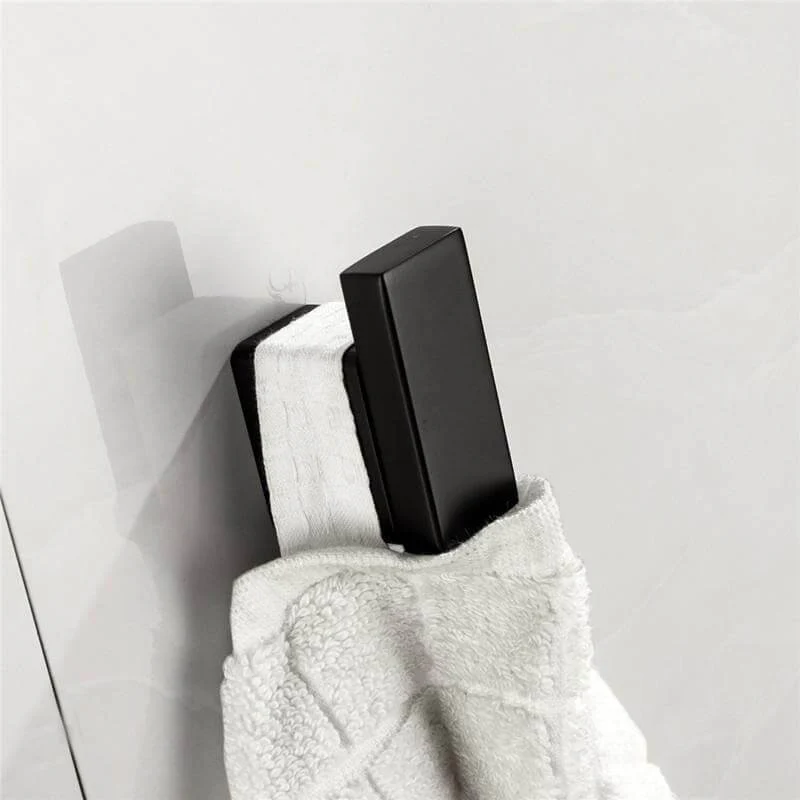 New SUS 304 Stainless Steel Bathroom Hardware Set Black Matte Paper Holder Toothbrush Holder Towel Bar Bathroom Accessories - Image 10
