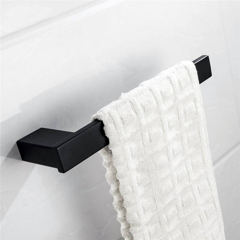 New SUS 304 Stainless Steel Bathroom Hardware Set Black Matte Paper Holder Toothbrush Holder Towel Bar Bathroom Accessories - Image 5