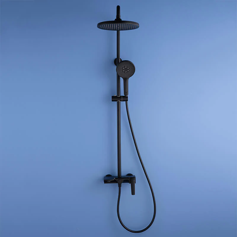 Round Style Shower Faucet In Wall 8" Brass Rainfall Bath Shower Set Chrome Bathroom Shower Column Set - Image 16