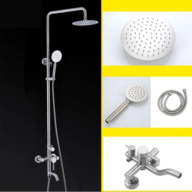 Shower Faucets Bathroom Shower Column Set SUS304 Bath Shower Mixer System - Image 6
