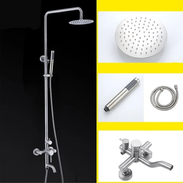 Shower Faucets Bathroom Shower Column Set SUS304 Bath Shower Mixer System - Image 7