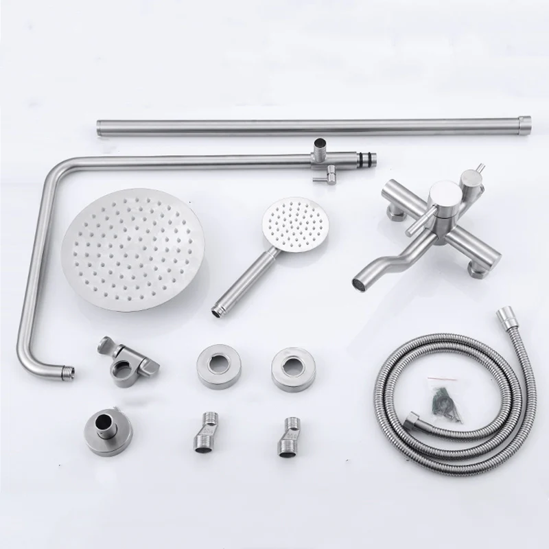Shower Faucets Bathroom Shower Column Set SUS304 Bath Shower Mixer System - Image 9